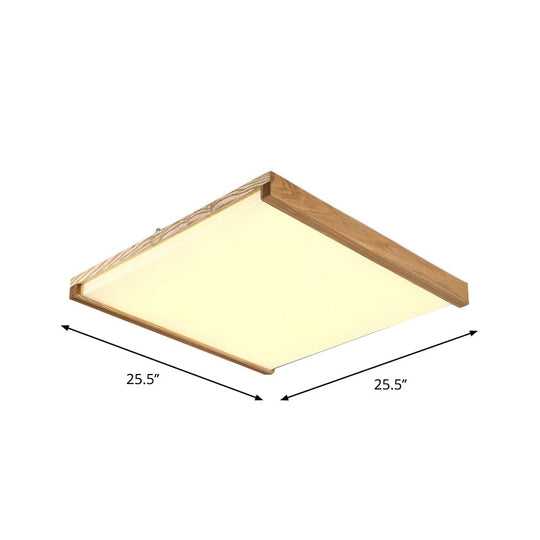 Nordic Square Flushmount Led Ceiling Light In Warm/White - 14.5/25.5/38 Wide Acrylic Fixture For