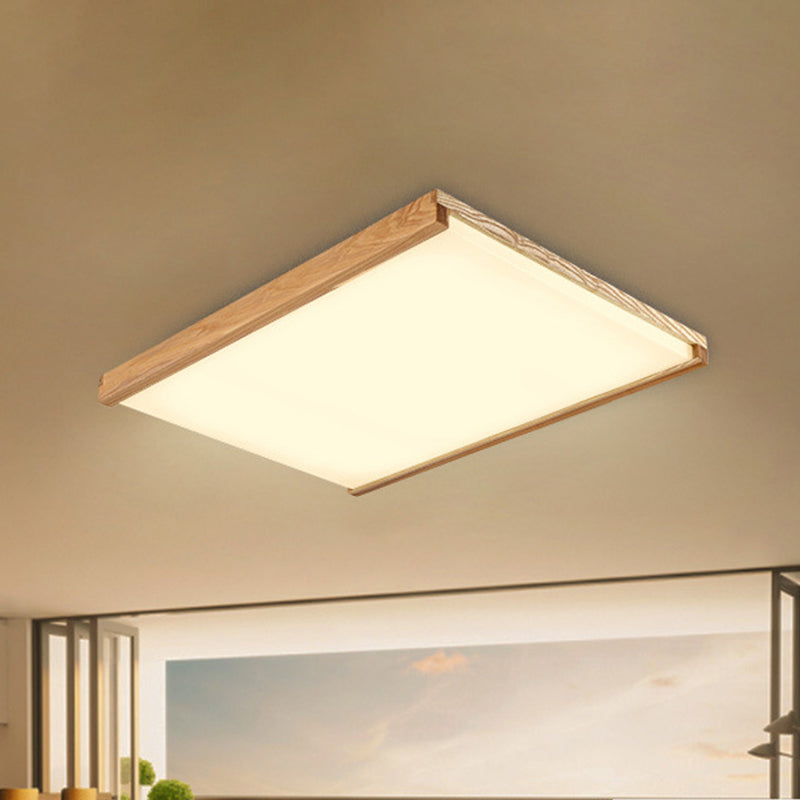 Nordic Square Flushmount Led Ceiling Light In Warm/White - 14.5/25.5/38 Wide Acrylic Fixture For