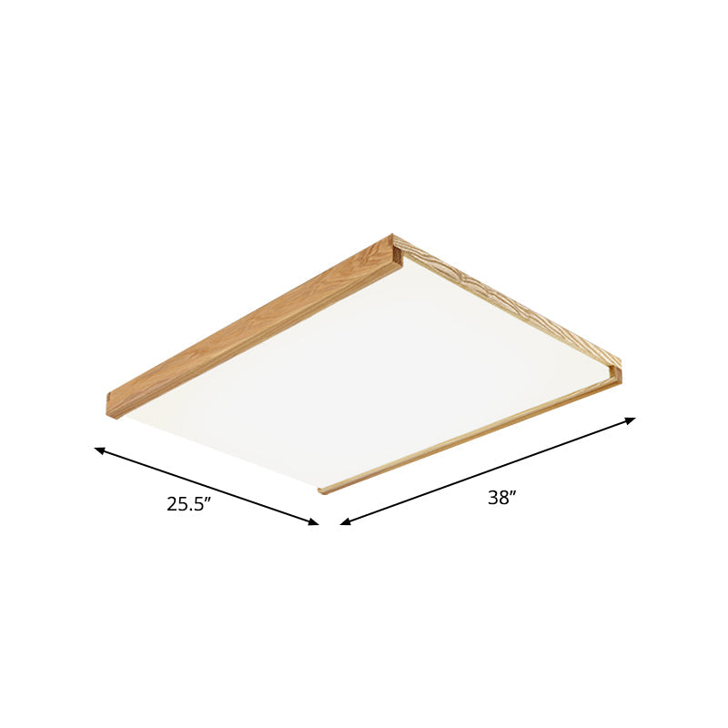 Nordic Square Flushmount Led Ceiling Light In Warm/White - 14.5/25.5/38 Wide Acrylic Fixture For