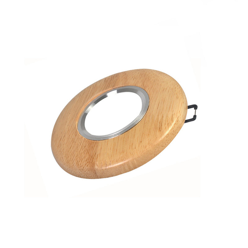 Mini Wood Flush Mount LED Ceiling Lamp in Warm/White Light for Simplicity and Elegance in Living Rooms