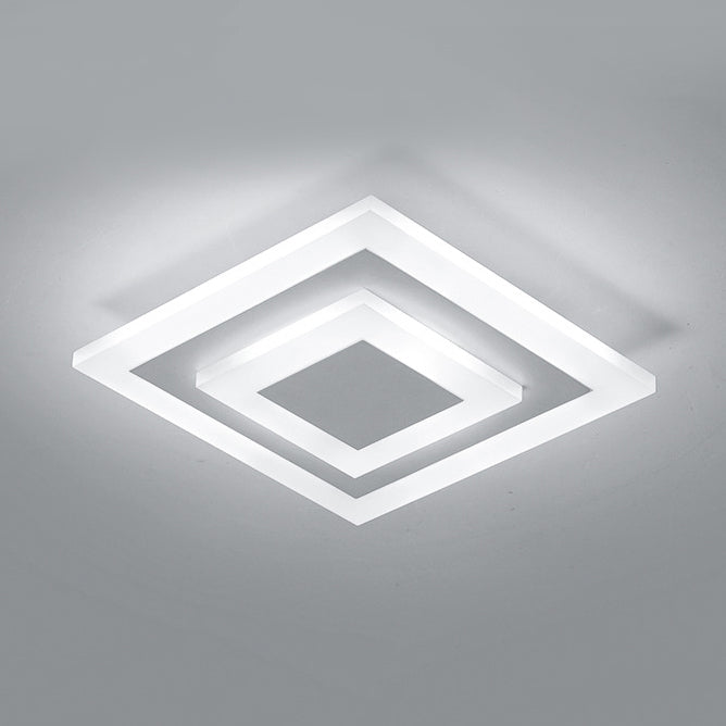 Modern Square Acrylic Led Flush Mount Ceiling Light - Stylish Lamp For Corridors And Kitchens Coffee