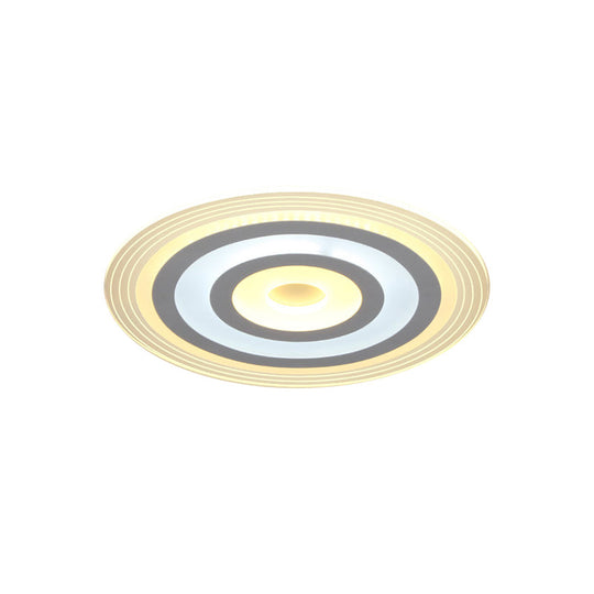 White LED Flush Ceiling Light with Simple Acrylic Style – Ideal for Living Rooms