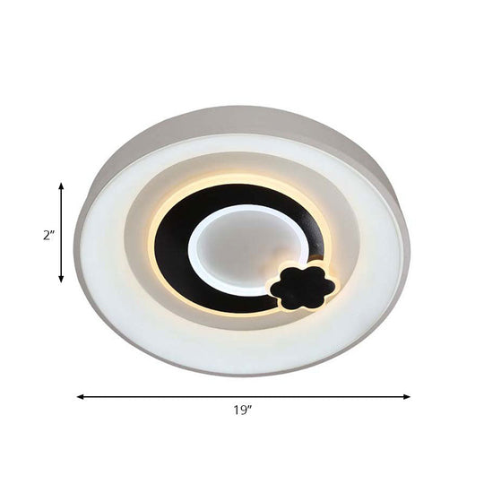 Modern White Led Ceiling Light Stylish Acrylic Lamp For Kitchen Hallway