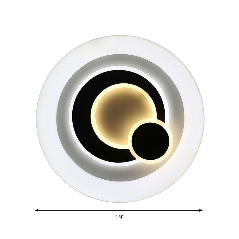 Plafonnier LED blanc moderne – Lampe acrylique élégante pour le couloir de la cuisine