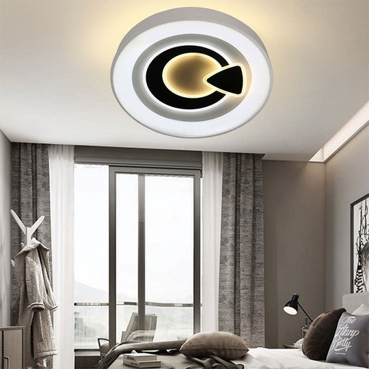 Plafonnier LED blanc moderne – Lampe acrylique élégante pour le couloir de la cuisine