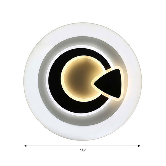 Plafonnier LED blanc moderne – Lampe acrylique élégante pour le couloir de la cuisine