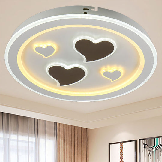 Plafonnier LED rond à encastrer en finition blanche - Idéal pour la décoration d'une chambre d'adulte