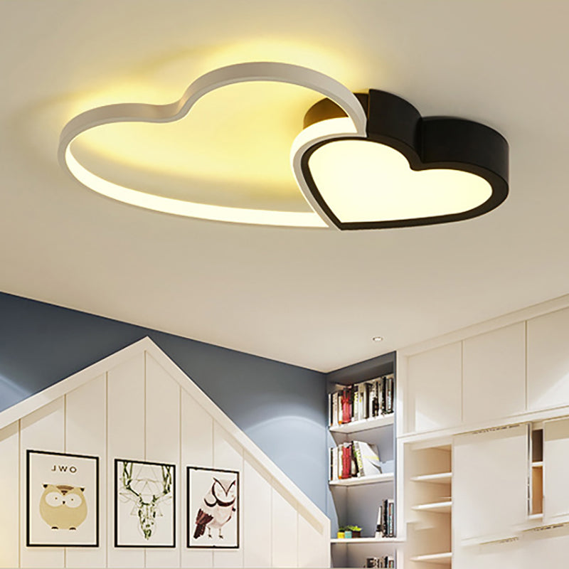 Plafonnier LED contemporain noir à encastrer pour salle d'étude