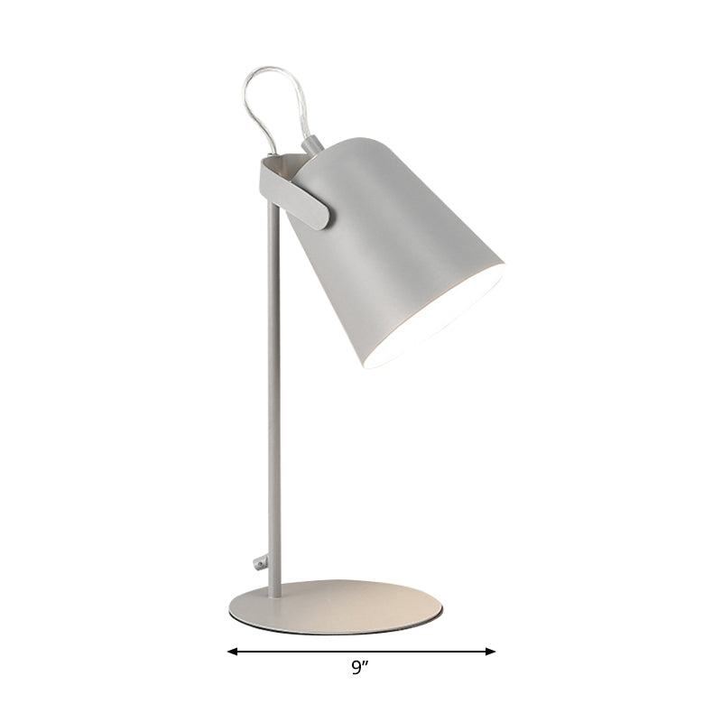 Nordic Style Rotatable Desk Lamp: Metal Plug-In Light For Dormitory Bedroom