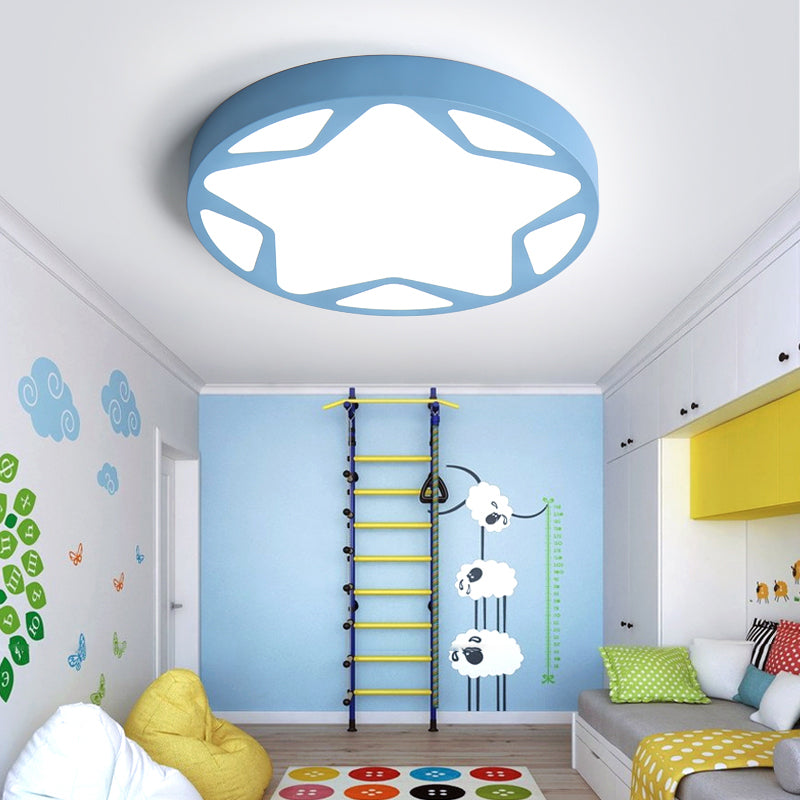 Macaron Loft Acrylic Ceiling Lamp: Candy Colored Flush Light for Child Bedroom