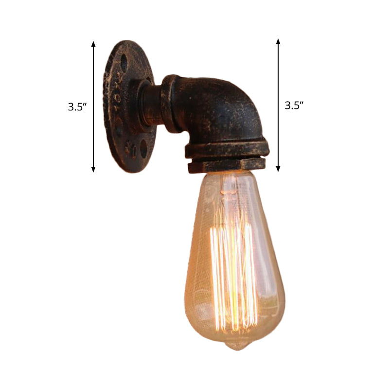 Modern Industrial 1/3-Light Wrought Iron Wall Lamp In Bronze For Kitchen Mounted