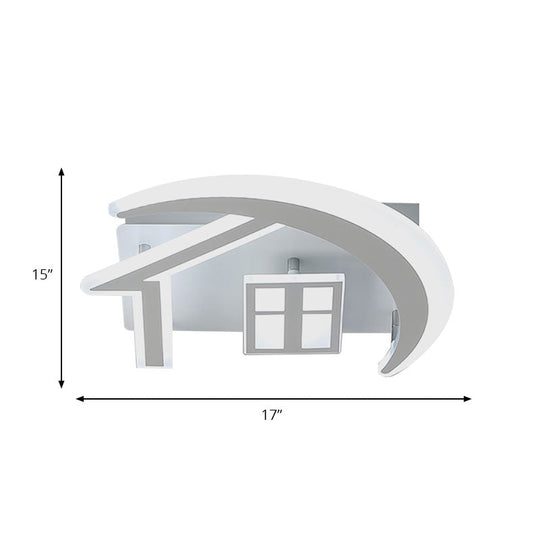 White Acrylic Nordic Flush Mount Ceiling Light Fixture for Bedroom