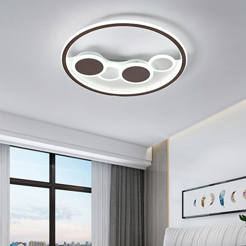 Modern Acrylic Black LED Flush Ceiling Light for Cloth Shop