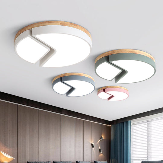 Nordic Style Acrylic Round Cake Light: Flush Mount Ceiling Light, Perfect for Nursing Rooms