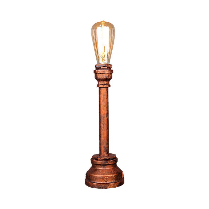 Industrial Style Copper Table Lamp With Pipe Design - Perfect For Restaurants