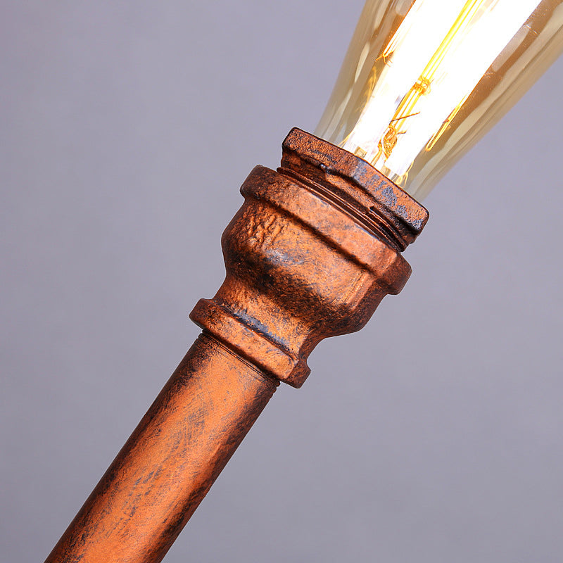 Industrial Style Copper Table Lamp With Pipe Design - Perfect For Restaurants