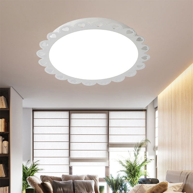 White LED Nordic Flush Mount Ceiling Light for Living Room