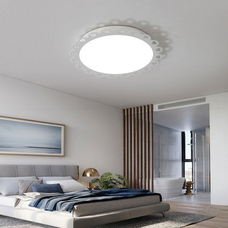 White LED Nordic Flush Mount Ceiling Light for Living Room