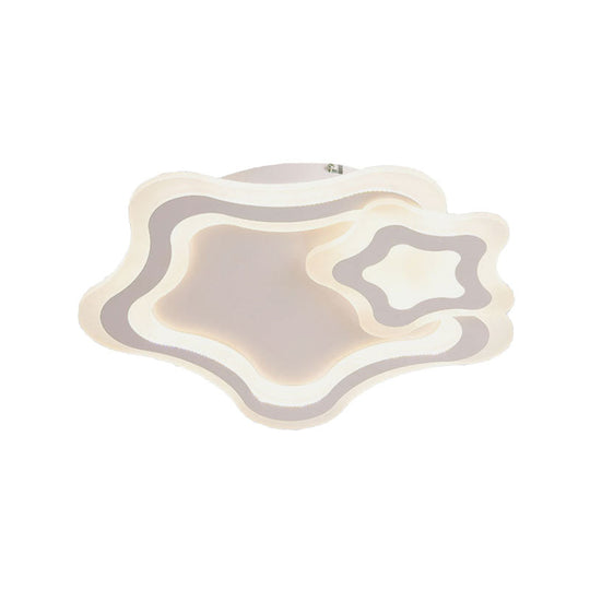 Stylish Star Acrylic LED Flush Ceiling Light for Bedroom