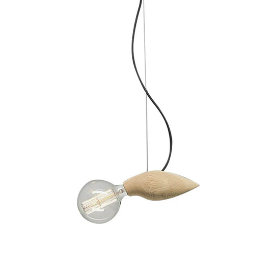 Modern Orb Bamboo Pendant Light - 1-Light Beige Suspended Fixture for Dining Table