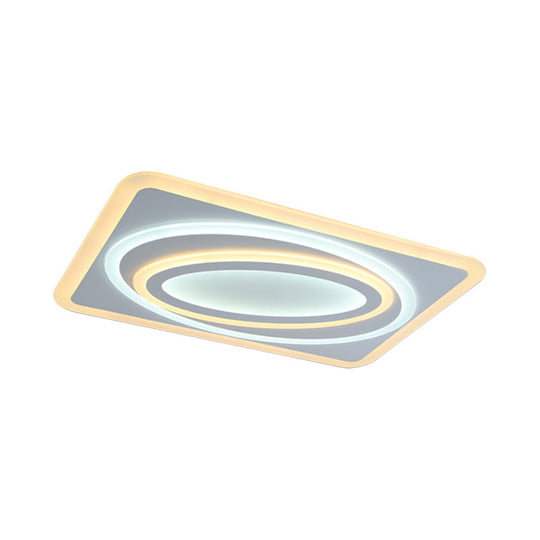 Kids Room Led Ceiling Light - Spacetime Wormhole Flush Mount Acrylic (21.5 38 47) Modern Warm/White