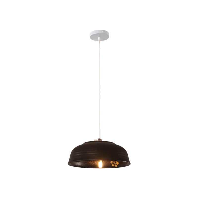 Antique Ceramic Hanging Light - Single Suspension Lamp For Corridor