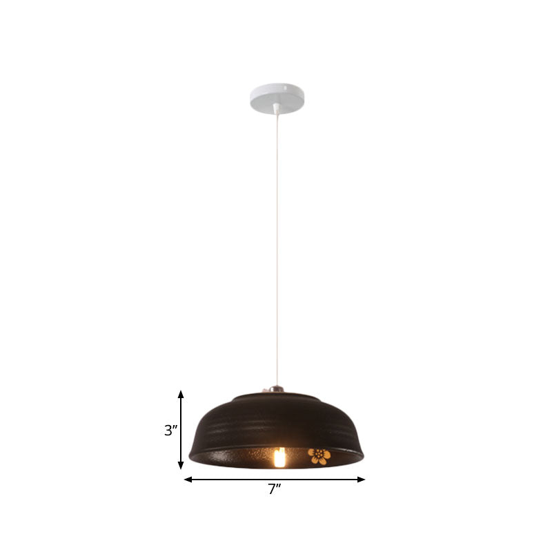 Antique Ceramic Hanging Light - Single Suspension Lamp For Corridor