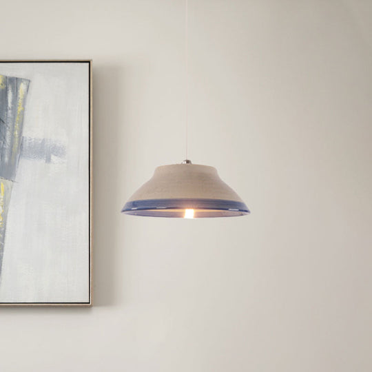 Antique Ceramic Hanging Light - Single Suspension Lamp For Corridor