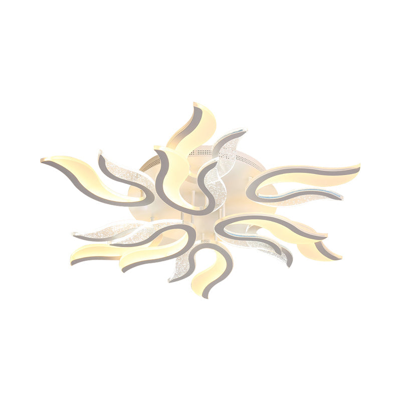 Flame Flower Led Ceiling Fixture - Modern & Creative Design Warm/White Light 31.5/39/49 Wide