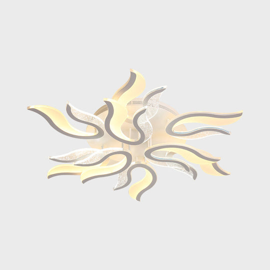 Flame Flower Led Ceiling Fixture - Modern & Creative Design Warm/White Light 31.5/39/49 Wide