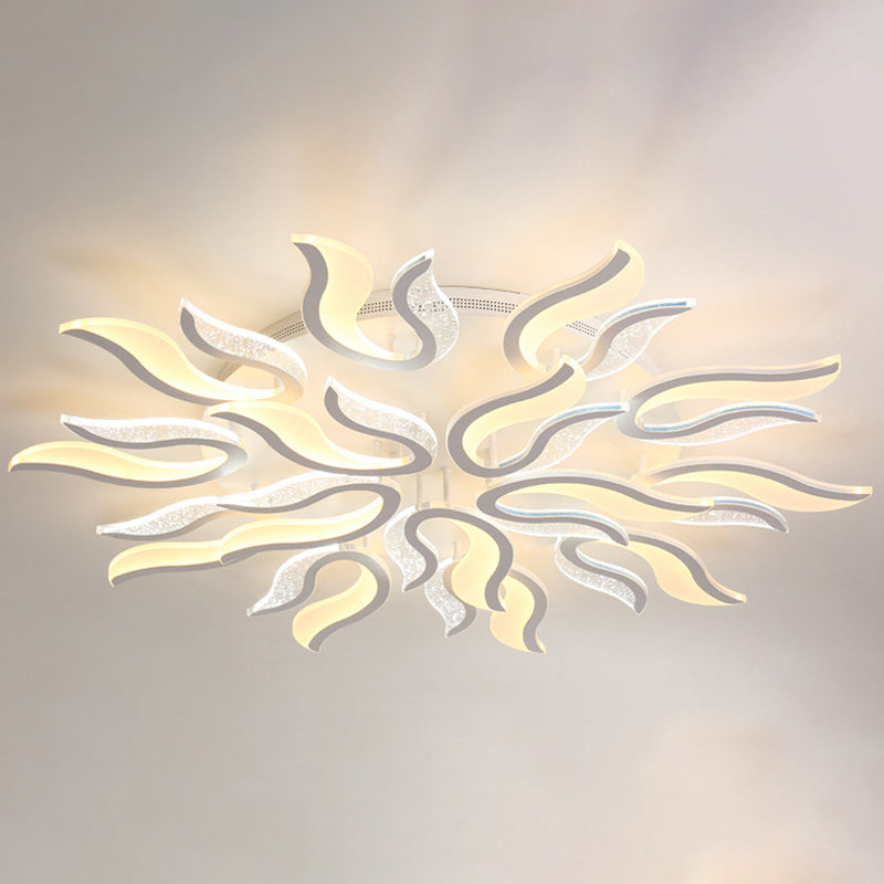 Flame Flower Led Ceiling Fixture - Modern & Creative Design Warm/White Light 31.5/39/49 Wide