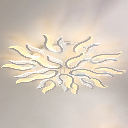 Flame Flower Led Ceiling Fixture - Modern & Creative Design Warm/White Light 31.5/39/49 Wide