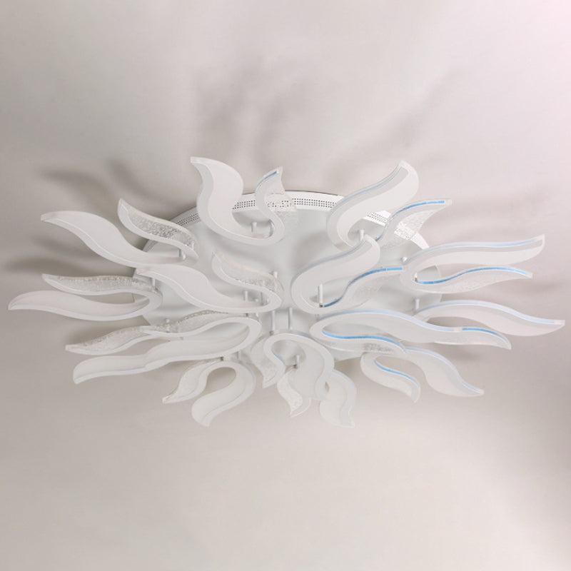 Flame Flower Led Ceiling Fixture - Modern & Creative Design Warm/White Light 31.5/39/49 Wide