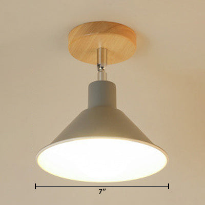 Modern Pink & Orange Ceiling Light: Stylish Semi-Flush Mount for Corridor