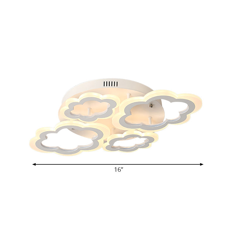 White Cloud Ceiling Light for Kids' Nordic Bedroom Décor