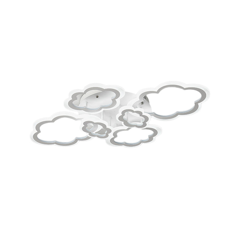 White Cloud Ceiling Light for Kids' Nordic Bedroom Décor