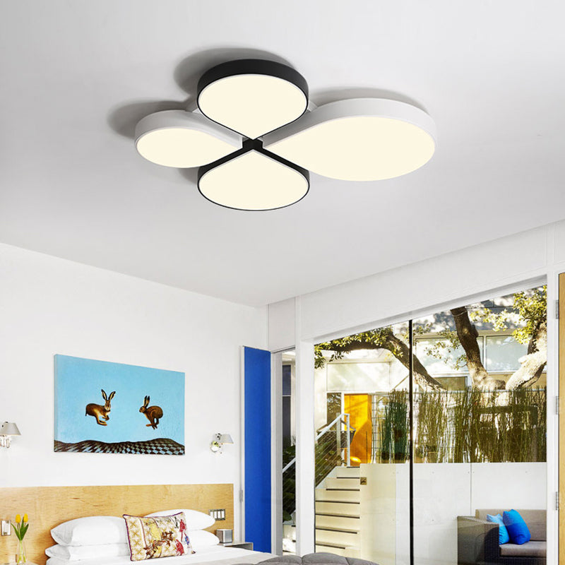 Petite Macaron Style LED Flush Ceiling Light for Kindergarten with Flat Petal Design