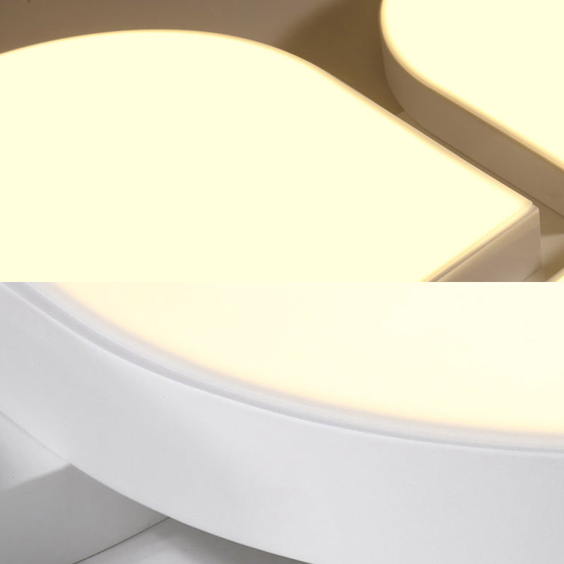 Petite Macaron Style LED Flush Ceiling Light for Kindergarten with Flat Petal Design