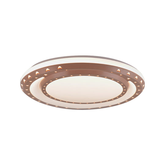 Plafonnier LED Art Déco à encastrer pour chambre d'allaitement - Style rond en acrylique