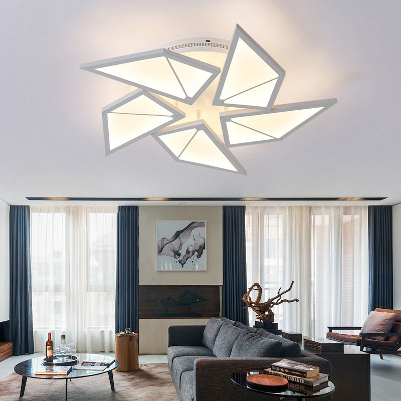 White LED Flush Ceiling Light: Acrylic Tangram-Shaped Innovatively Designed for Baby Room