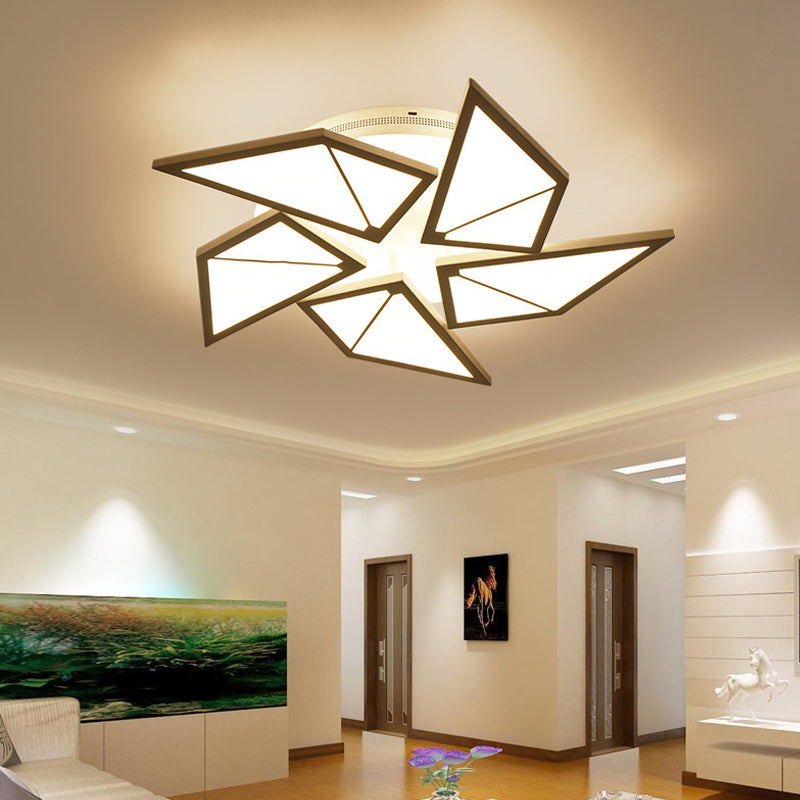 White LED Flush Ceiling Light: Acrylic Tangram-Shaped Innovatively Designed for Baby Room