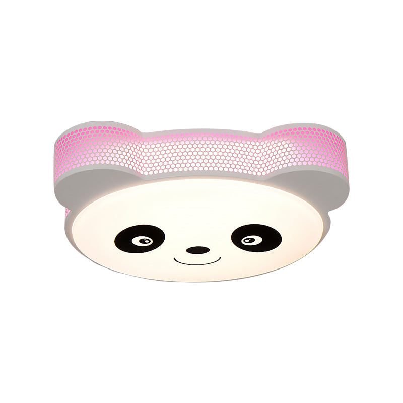 Kids' Cartoon Panda Flush Mount Ceiling Light - Acrylic Fixture for Kindergarten