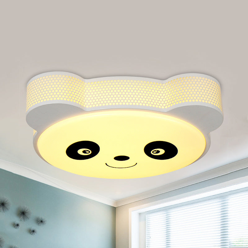 Kids' Cartoon Panda Flush Mount Ceiling Light - Acrylic Fixture for Kindergarten