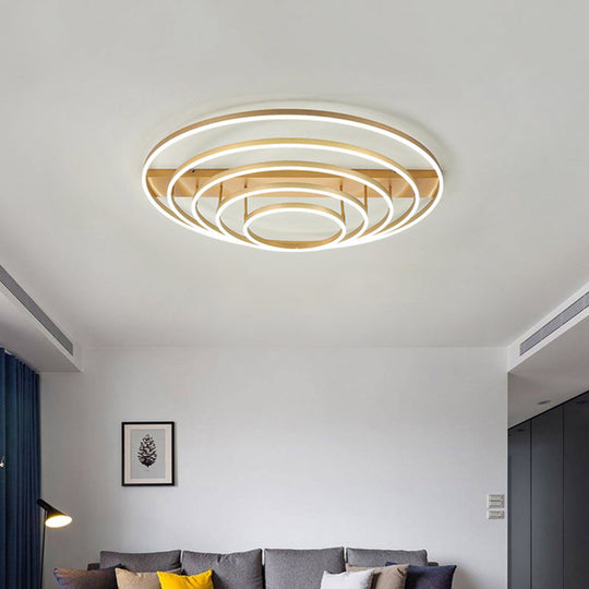 Contemporary Rotatable Led Ceiling Lamp In Black/Gold For Modern Bedrooms