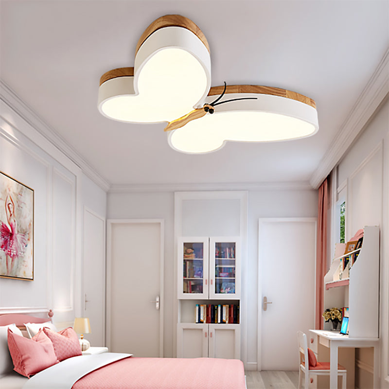 Contemporary Butterfly Acrylic LED Ceiling Light for Living Room - Flush Mount Design