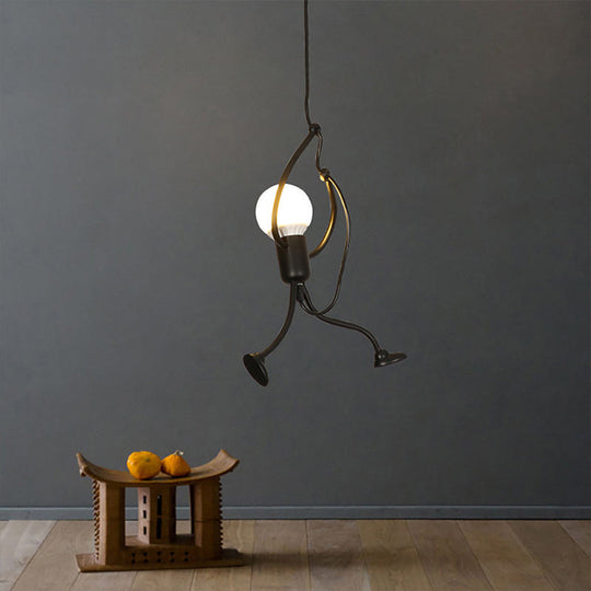 Artistic Metallic Hanging Ceiling Light For Small Spaces - Black Pendant Bedroom (1/3-Head) / A