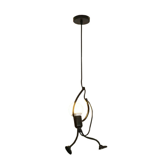 Artistic Metallic Hanging Ceiling Light For Small Spaces - Black Pendant Bedroom (1/3-Head)