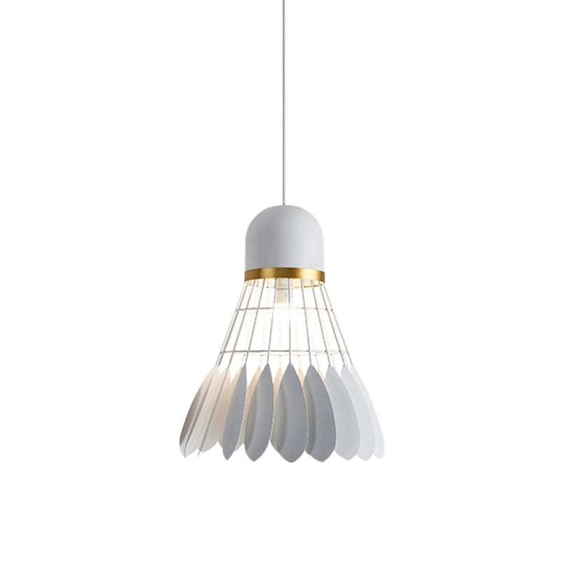 Modern Badminton Hanging Lamp - Artistic Metallic Pendant Ceiling Light For Dining Room