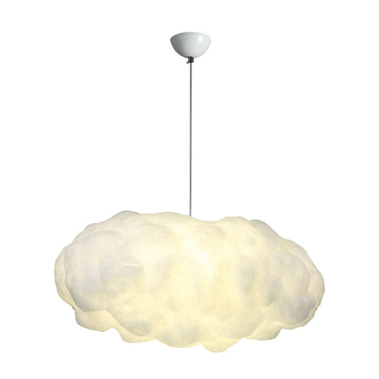 Cloudy Pendant Light Artistry Fabric 1-Head Ceiling - White