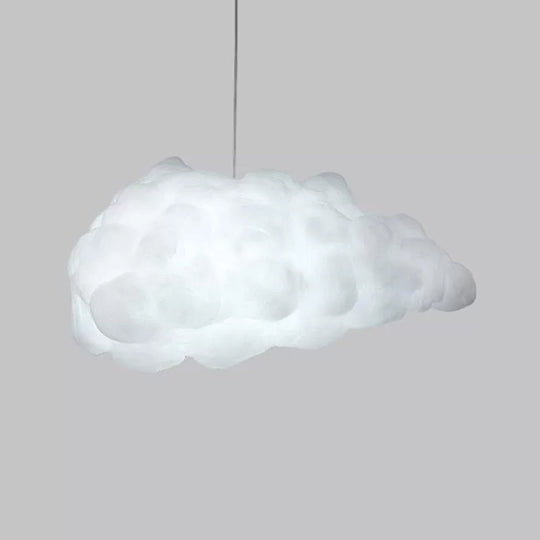 Cloudy Pendant Light Artistry Fabric 1-Head Ceiling - White